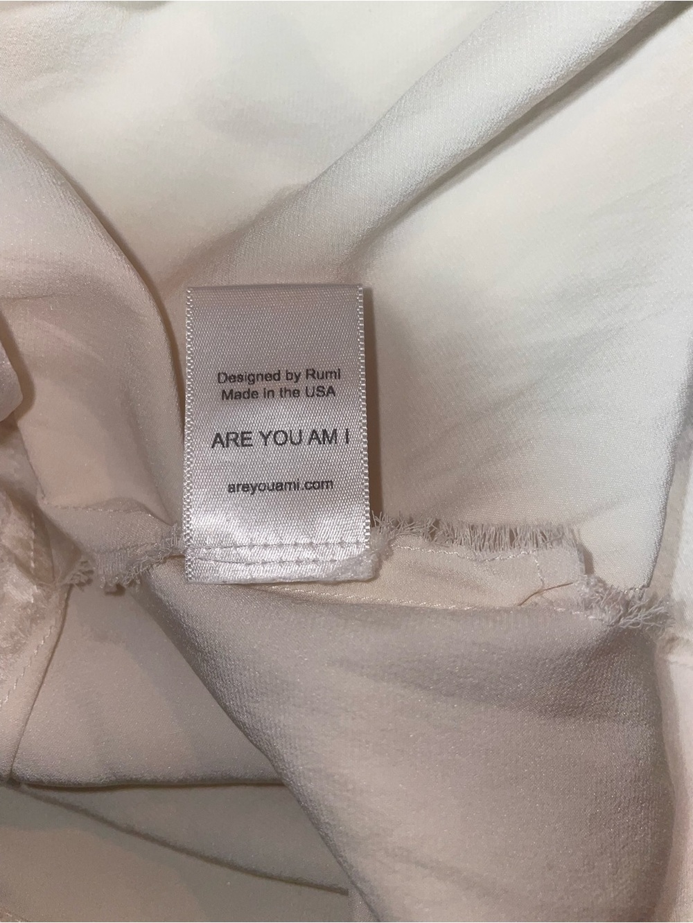New! ARE YOU AM I Missi Satin Slip Mini Dress Off White 🤍 XS - Picture 10 of 11